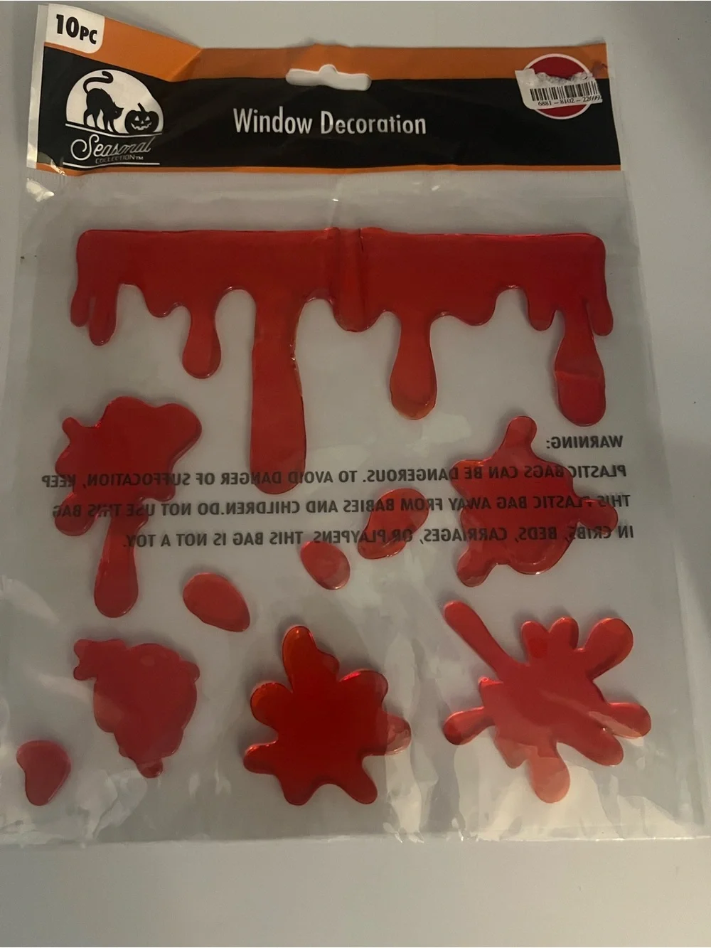 Seaworld Red Drip & Splat Window Decals - Pack of 10